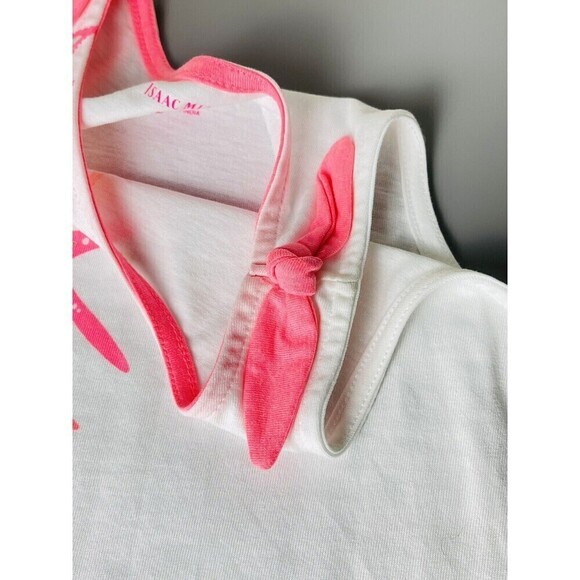 Isaac Mizrahi New York Girls White Tank Top Size M (7/8) Stars Glitter Colorful - Picture 5 of 9